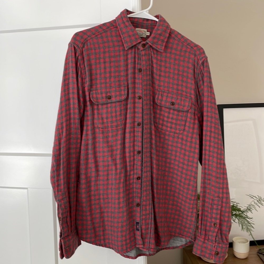 Faherty Sweater Shirt Red Plaid